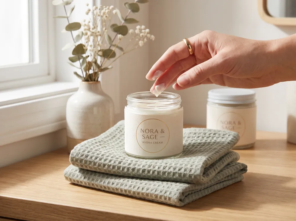 Cream Jar Labels