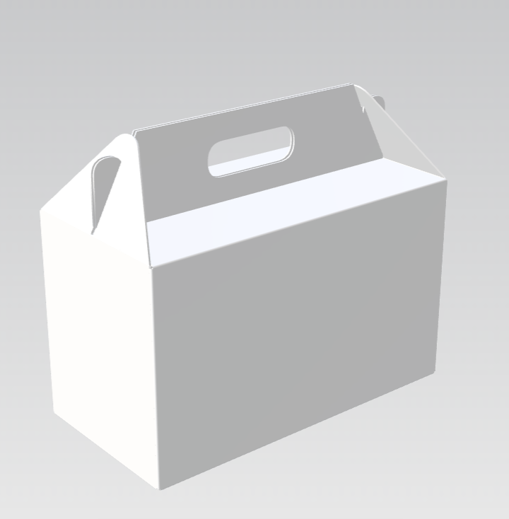 Carry Handle Tuck Top Box — dieline