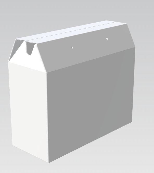 Reverse lock boxes roof tuck end box variations — dieline