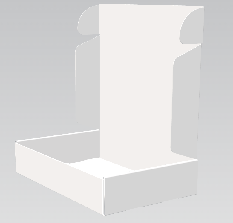 Rollover hinged lid mailer box — dieline