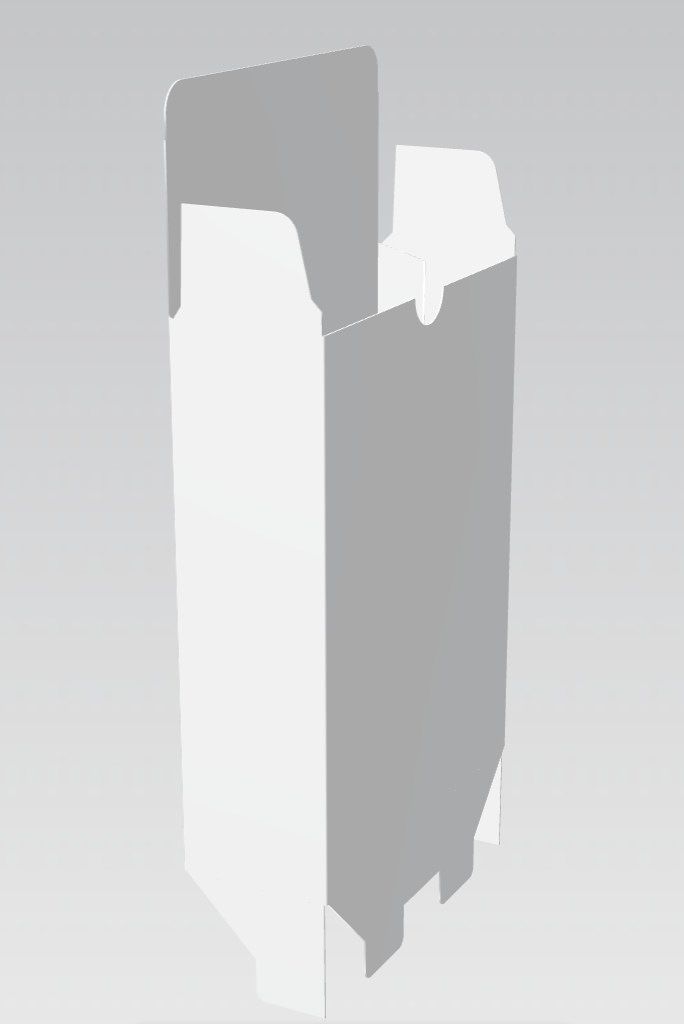 Thumb-Cut Tall Tuck End Box — dieline